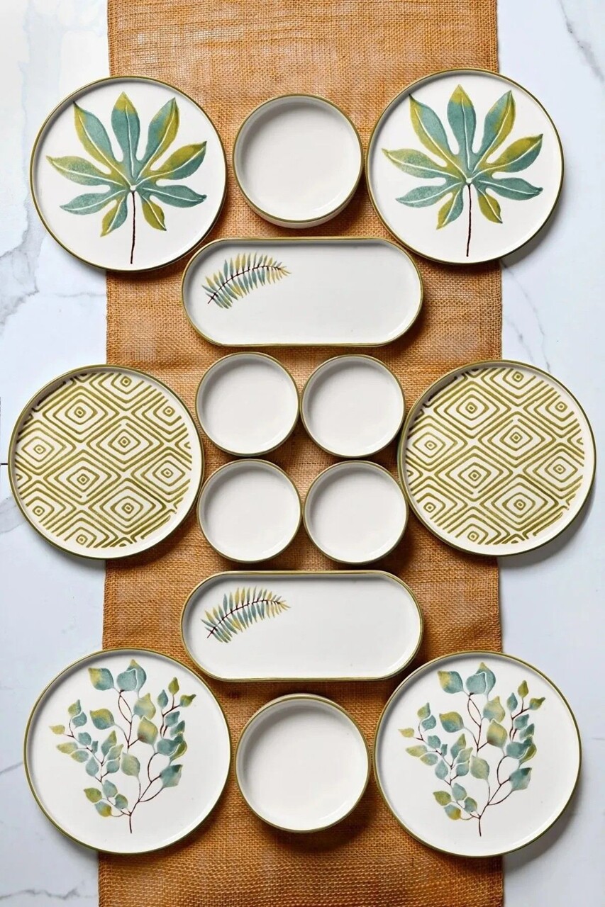 Set de mic dejun, Hermia, 430KSV1372, Platou: 25 x 11 x 3,5 cm (2 bucăți), Multicolor - imagine 7